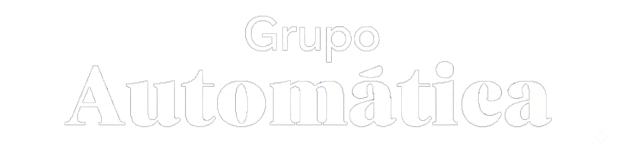 Logo de Automática en blanco